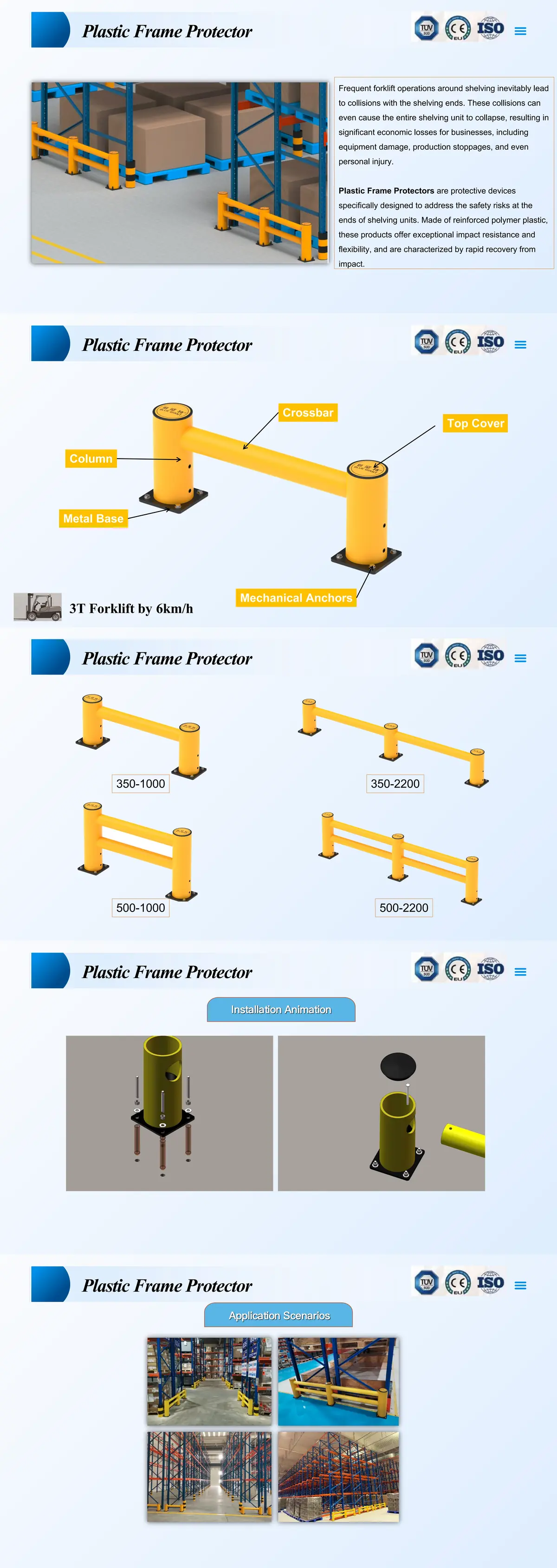 Inorder Plastic Protector Detail - Forklift Impact Protection