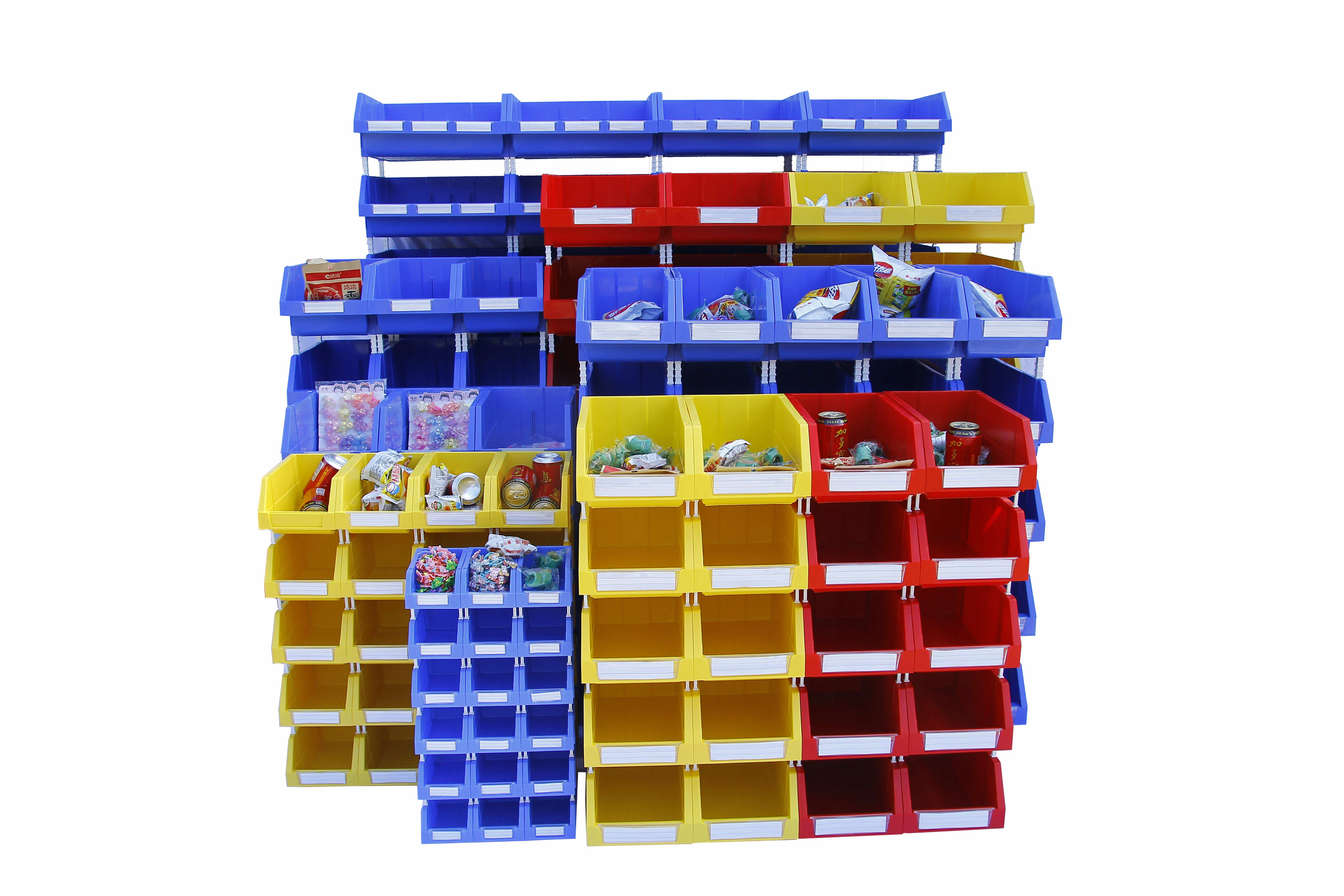 Industrial Stackable Bins for Hardware Storage