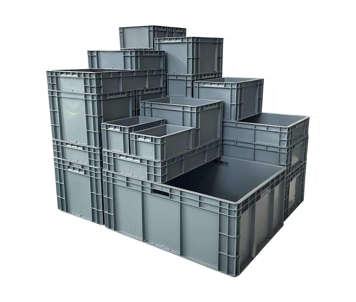Standard EU Plastic Stacking Boxes and Logistics Crates